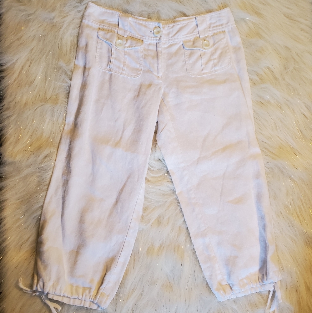 MICHAEL Michael Kors Linen Crop Pants Size 6